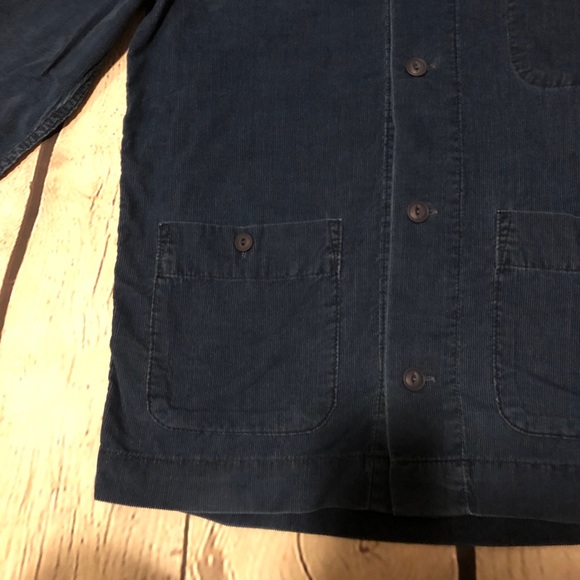Anthropologie Navy Button Down Shirt Corduroy - Picture 4 of 8